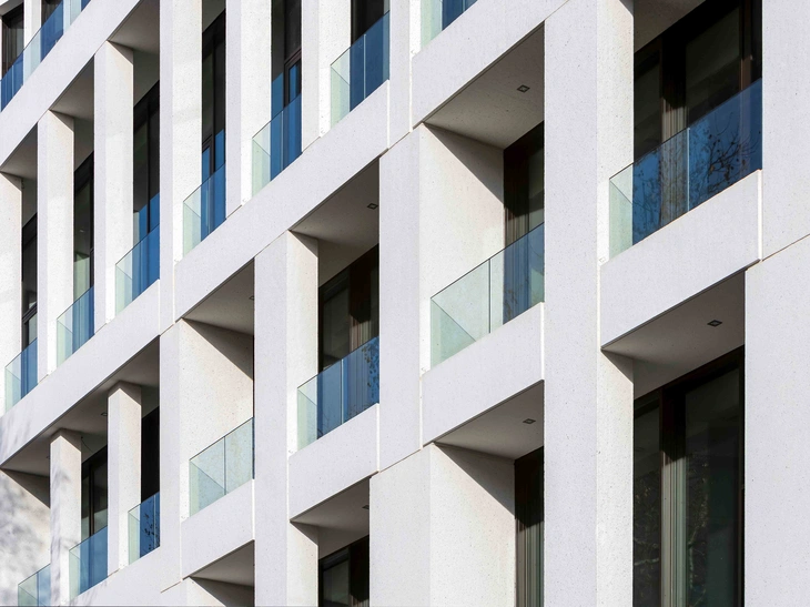 Sichtbetonfassade Kalle Berlin Detail
