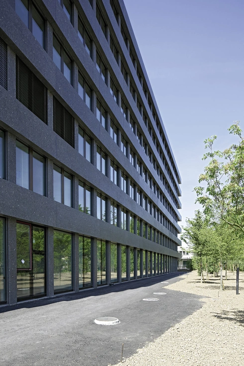 Architekturbeton Fassade geschliffen Citygate Basel Schweiz