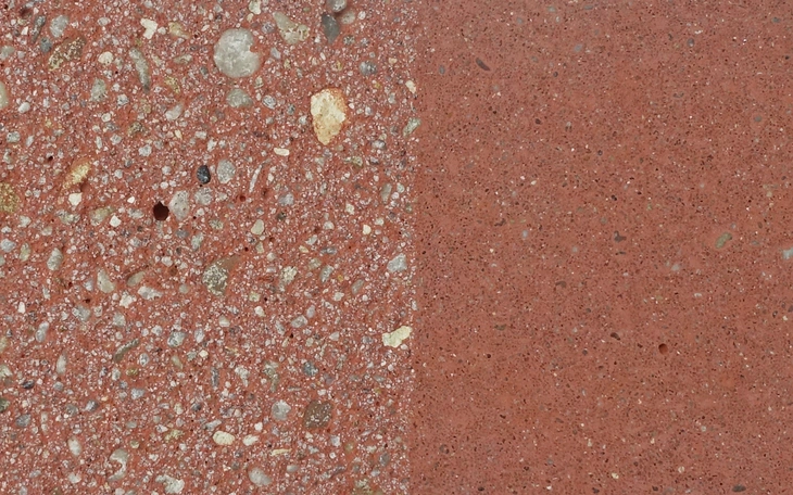 Detailaufnahme der Sichtbetonfassade Werk 17 im München